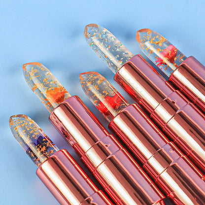 5 color flower lip balm temperature change color vegan