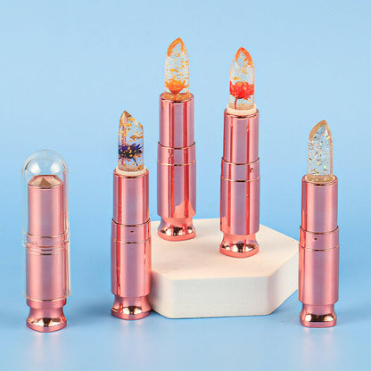 5 color flower lip balm temperature change color vegan
