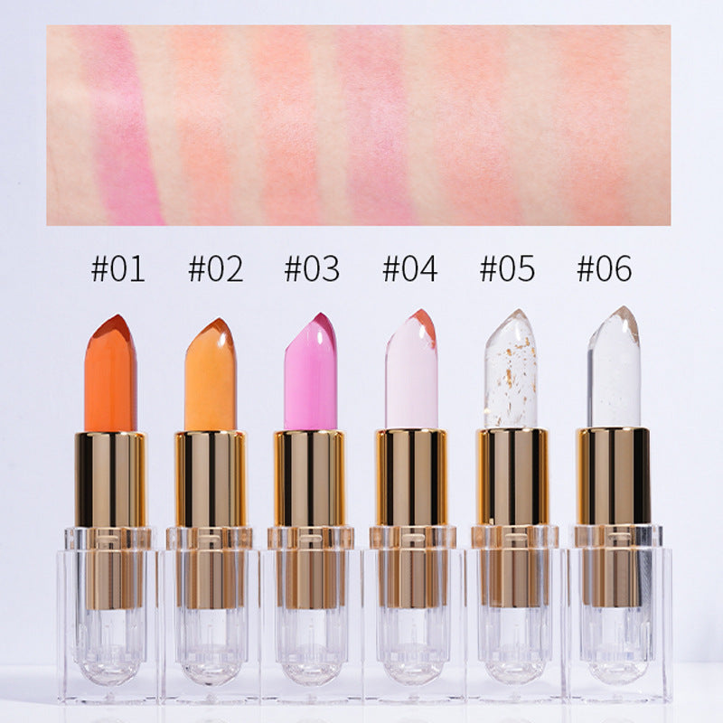 7 Color Lip Balm Jelly Lipstick Color Change Moisturize Long Lasting
