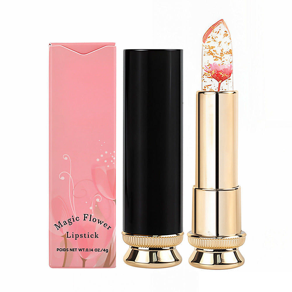 5 Color Jelly Lipstick Flower Lip Balm Color Changing Moisturizing Long Lasting