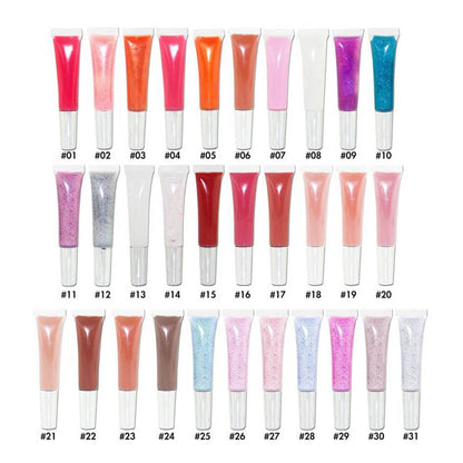 31 color jelly lip gloss nude high pigmented lip plumping squeeze tube