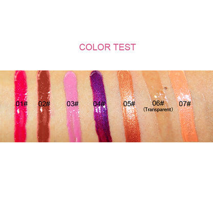 7 Color Lip Gloss Nude Shimmer Lip Glaze High Pigmented Vegan Gold Tube