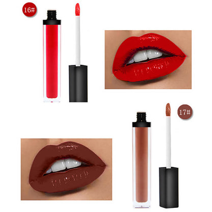 17 color lip gloss nude high pigmented waterproof print your logo