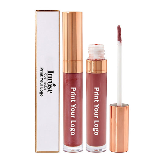 6 Color Lip Gloss Nude Shimmer High Pigmented Gold Tube