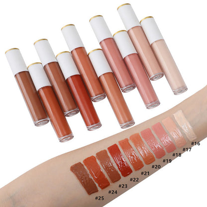 25 gloss à lèvres gelée nude scintillants longue tenue sans logo