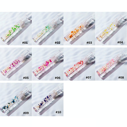 10 Color Clear Lip Oil Petal Temperature Change Color Lipgloss Private Label