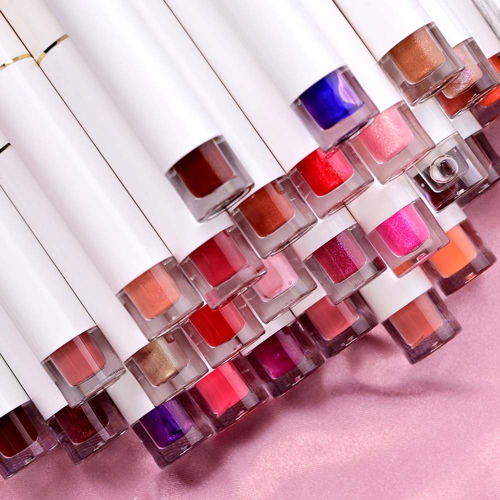 42 Colors Lip Gloss Nude Lip Glaze Vegan High Pigmented Glossy Private Label