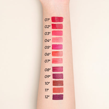 12-Color Layerable Lip Oil & Lip Gloss Waterproof Lip Tint Long Lasting