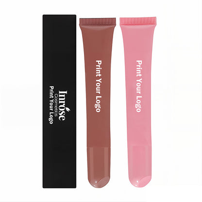 8 Color Peptide Lip Gloss Vitamin E Lip Plumping Oil Moisturizing Lip Glaze