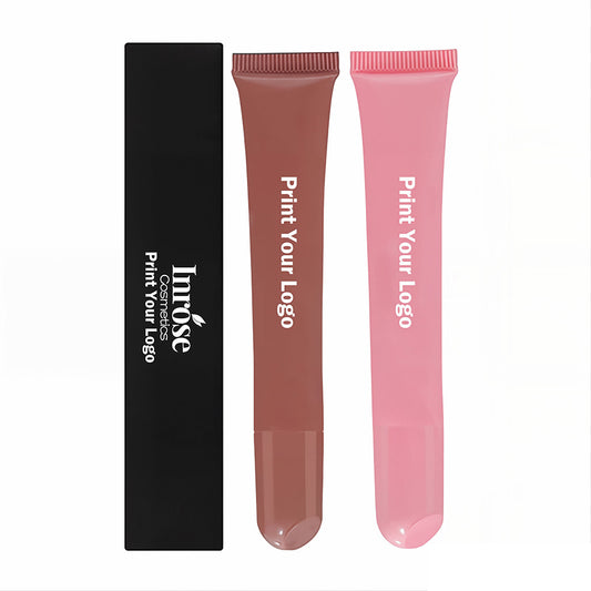 8 Color Peptide Lip Gloss Vitamin E Lip Plumping Oil Moisturizing Lip Glaze