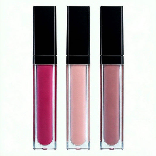 39 Color Nude Lip Gloss High Pigmented Vegan Glossy Long Lasting Black Tube