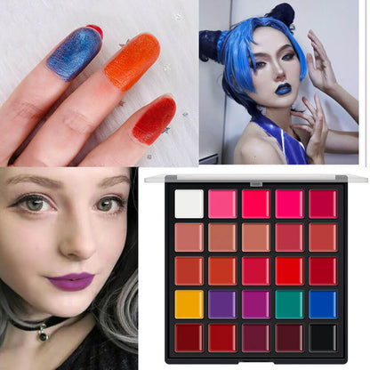 25 color lip gloss palette matte moisturizing vegan