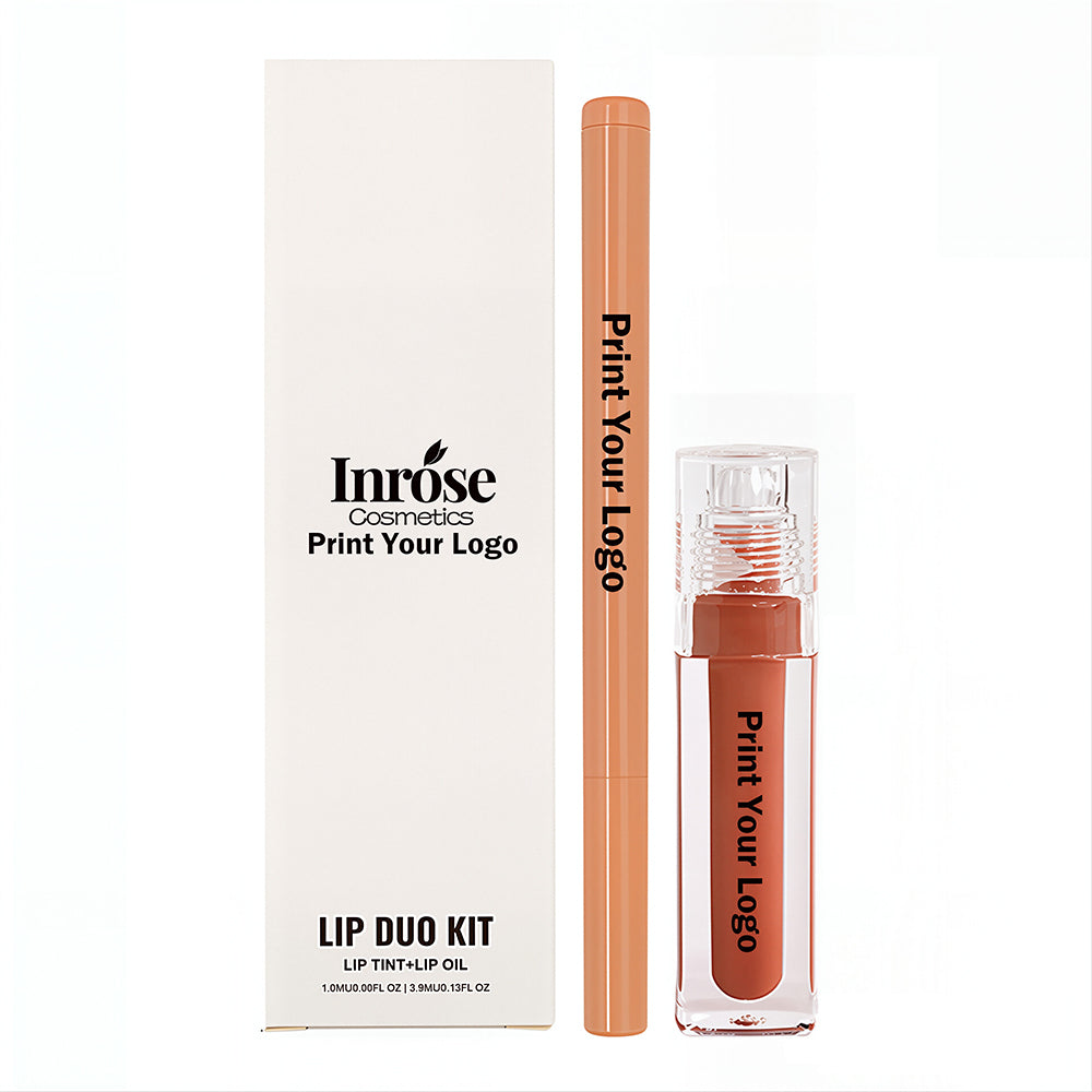 8-Color Lip Liner & Lip Glaze Set High-Shine Long-Lasting Vegan Lip Duo Kit