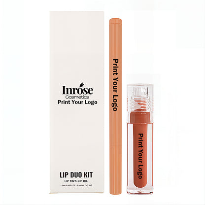 8-Color Lip Liner & Lip Glaze Set High-Shine Long-Lasting Vegan Lip Duo Kit