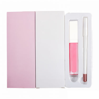 65 Color Lip Gloss And Lip Liner Set 2 In 1 Lip Kit Moisturizing High Pigmented