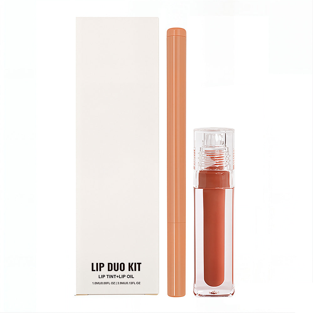 8-Color Lip Liner & Lip Glaze Set High-Shine Long-Lasting Vegan Lip Duo Kit