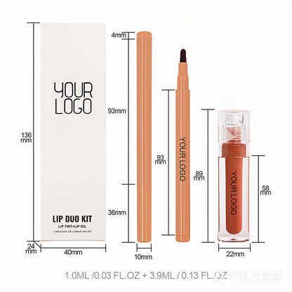 8-Color Lip Liner & Lip Glaze Set High-Shine Long-Lasting Vegan Lip Duo Kit
