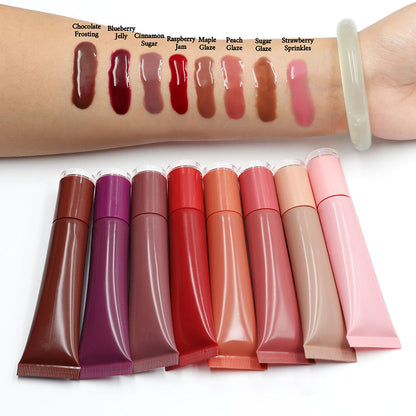 8 Color Lip Plumping Lip Gloss Moisturizing Natural Lip Balm Vegan Cruelty Free
