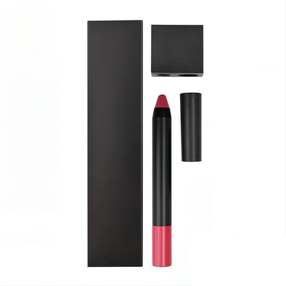 9 Color Matte Lip Liner With Sharpener Lipstick Pencil Waterproof Long Lasting