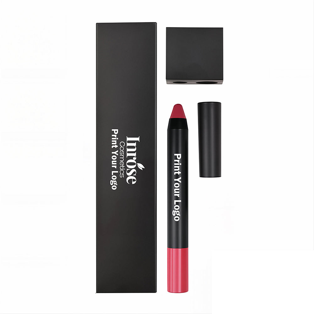 9 Color Matte Lip Liner With Sharpener Lipstick Pencil Waterproof Long Lasting