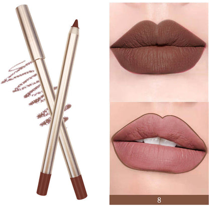 15 color matte lip liner gold lip pencil waterproof high pigmented