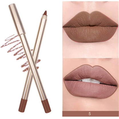 15 color matte lip liner gold lip pencil waterproof high pigmented
