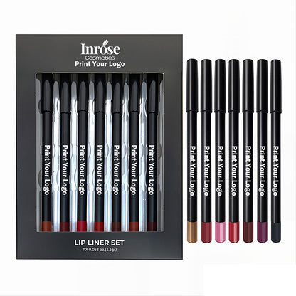 7-Piece Lip Kit Matte Lip Liner & Lipstick Set Waterproof Long Lasting Vegan