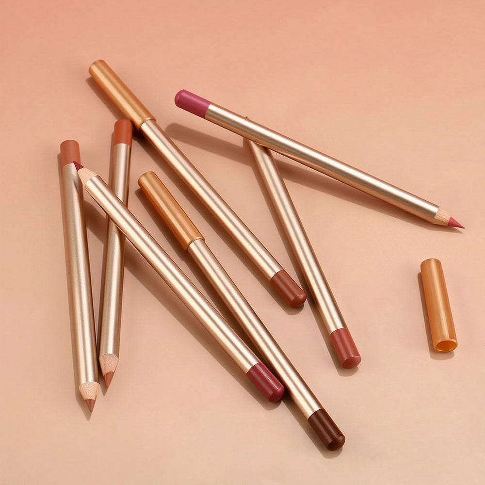 13 Color Matte Lip Liner Nude Wooden Lipstick Waterproof Long-Lasting Vegan
