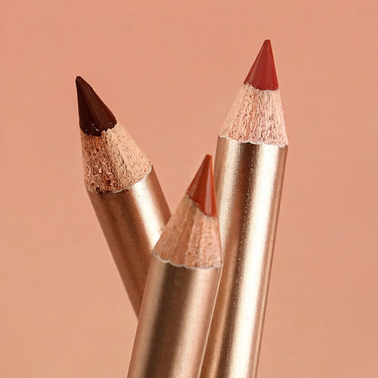 13 Color Matte Lip Liner Nude Wooden Lipstick Waterproof Long-Lasting Vegan