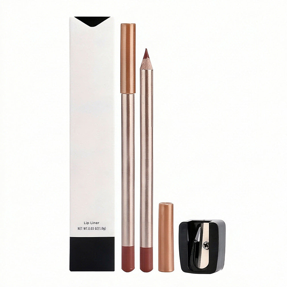 13 Color Matte Lip Liner Nude Wooden Lipstick Waterproof Long-Lasting Vegan
