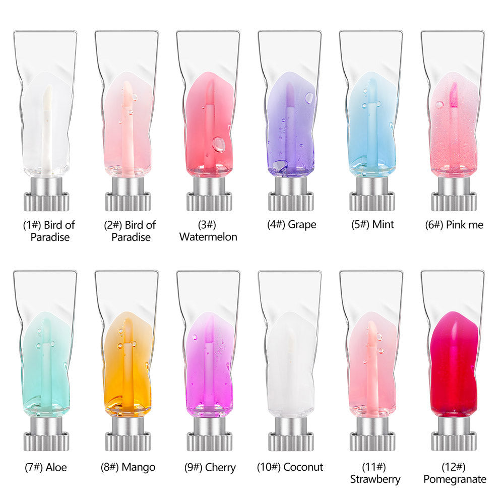 10 Color Lip Oil Natural Fruit Clear Lipgloss Lip Plumping Cruelty Free Private Label