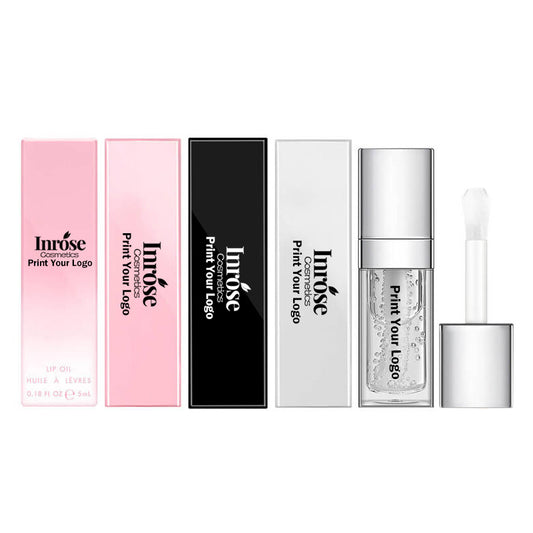34 Colors Lip Oil Fruit Lip Gloss Lip Plumping Oil Vegan Moisturizing Silver-Plated Tube