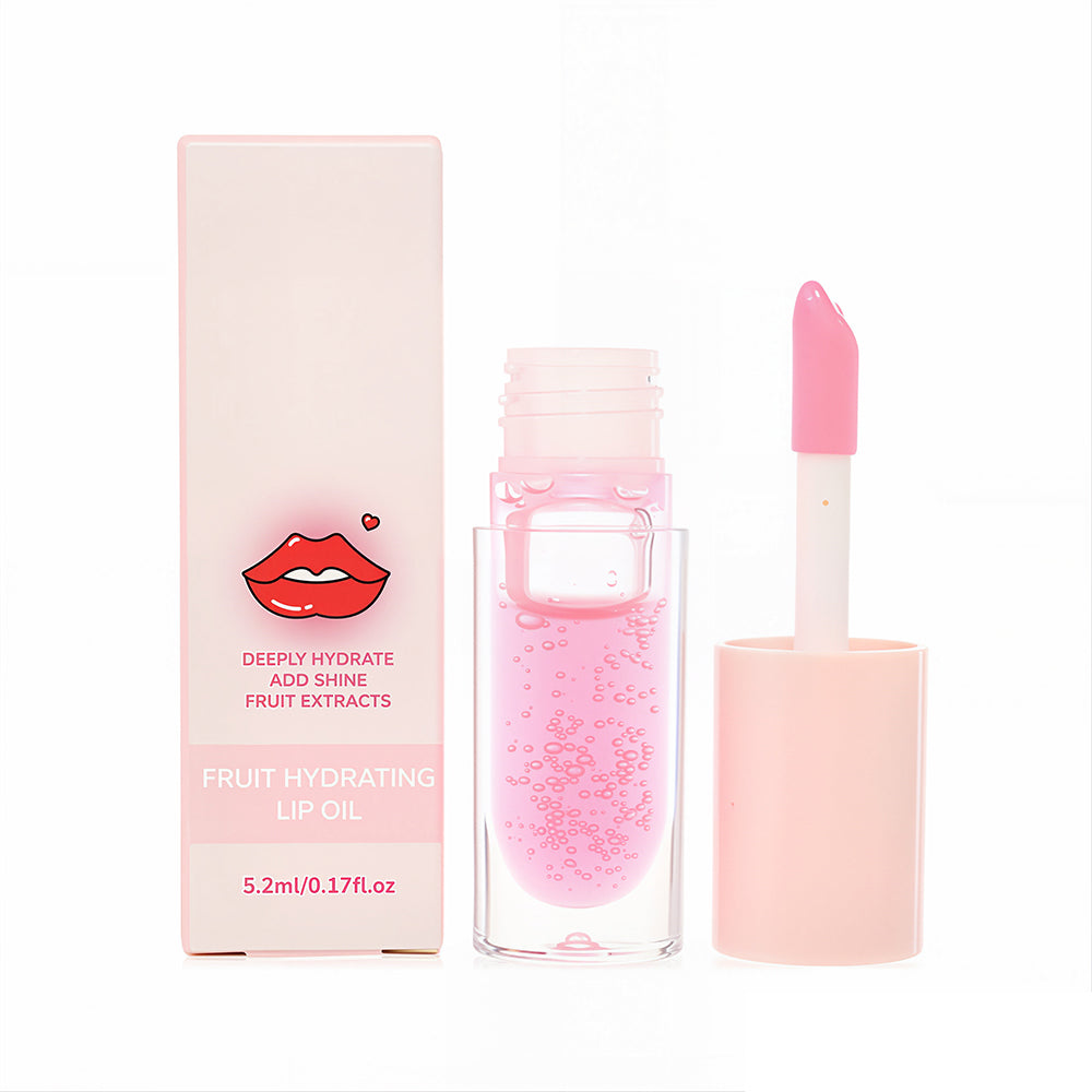 5 Colors Fruity Lip Oil Moisturizing Lip Balm Lip Plumping Oil Vegan
