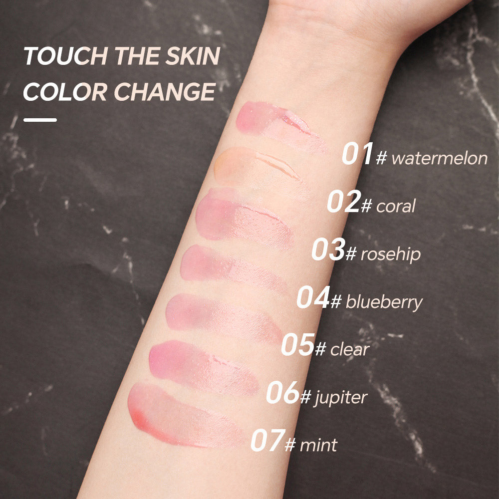 13 Color Lip Oil Clear Lip Gloss Fruit Lip Plumping Oil Temperature Changing