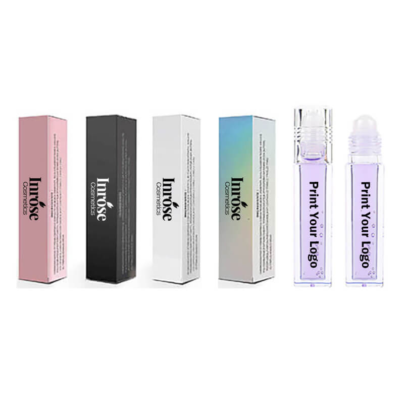 4 color lip oil roll-on clear lip gloss fruity flavored moisturizing
