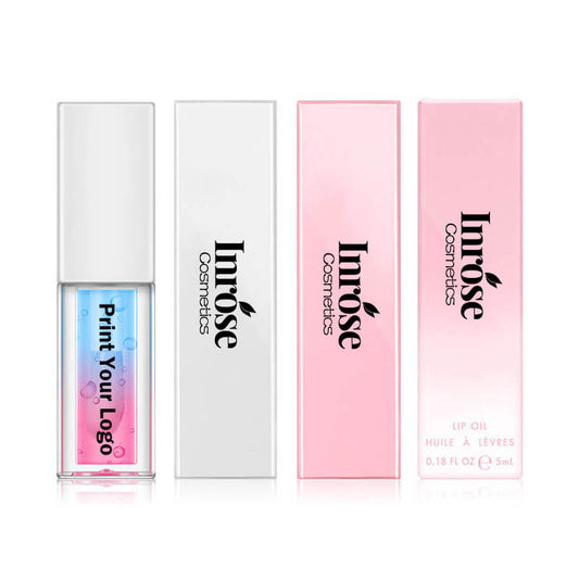 5 color lip oil lip plumping two-color plant fruit lip gloss moisturizing