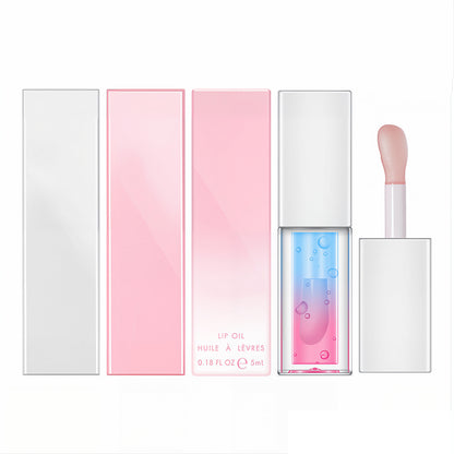 5 Color Lip Oil Lip Plumping Two-Color Plant Fruit Lip Gloss Moisturizing