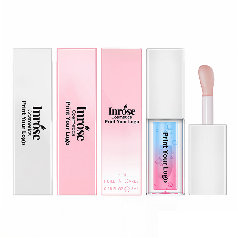 5 Color Lip Oil Lip Plumping Two-Color Plant Fruit Lip Gloss Moisturizing