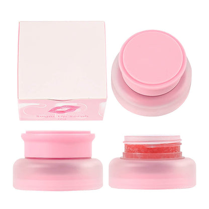 Strawberry lip scrub exfoliating nourishing protective lip care