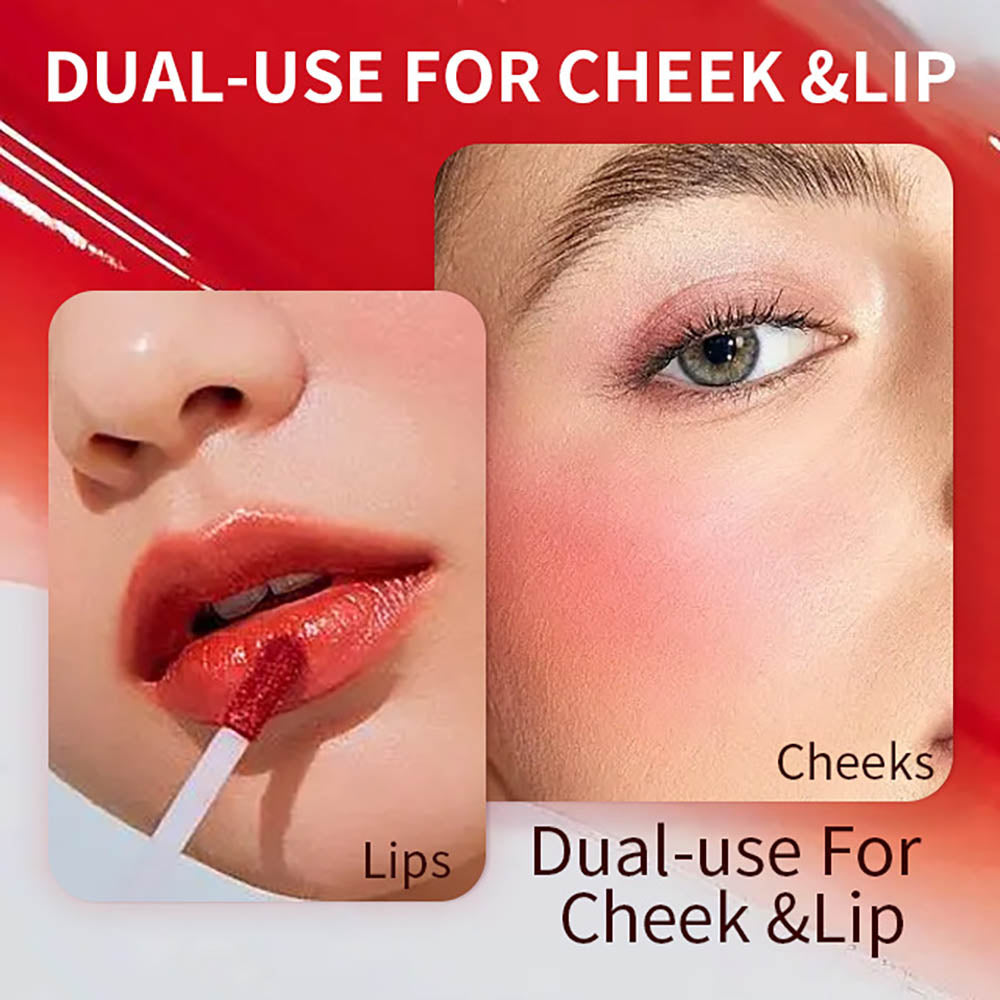 6 Color Lip Tint Lip Gloss Lip Stain Cheek Blush High Pigmented Long Lasting