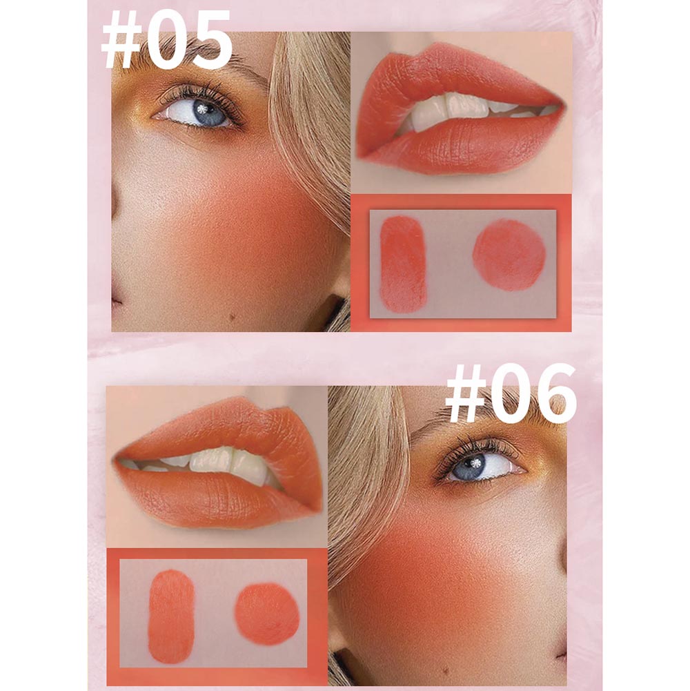 6 Color Lip Tint Lip Gloss Lip Stain Cheek Blush High Pigmented Long Lasting
