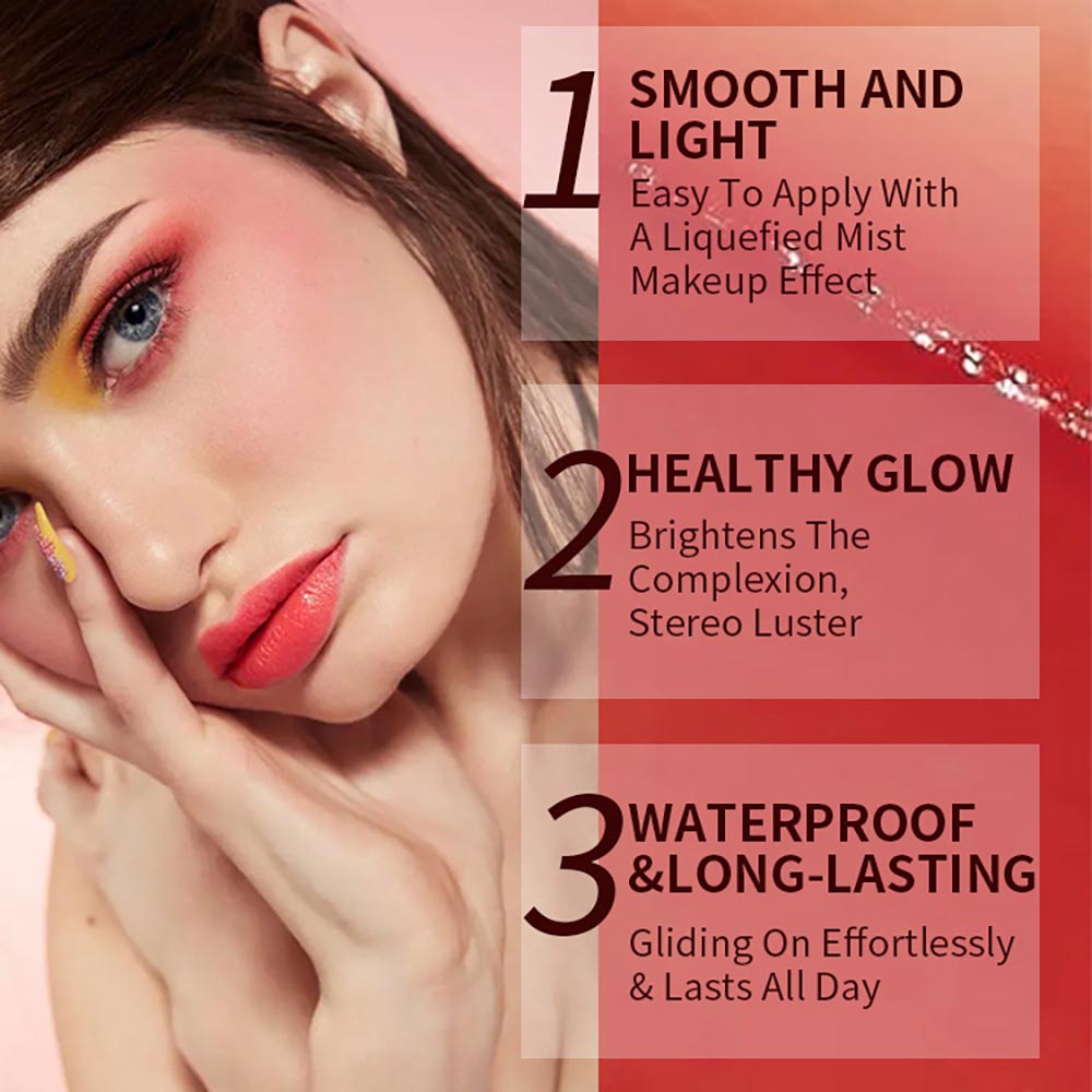 6 Color Lip Tint Lip Gloss Lip Stain Cheek Blush High Pigmented Long Lasting