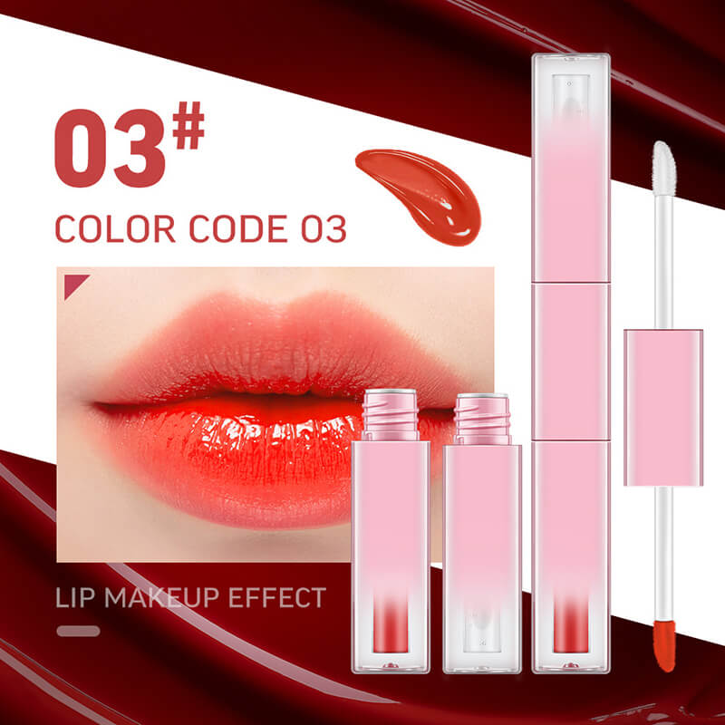 7 color lip gloss double-ended lip tint & lip oil long lasting vegan