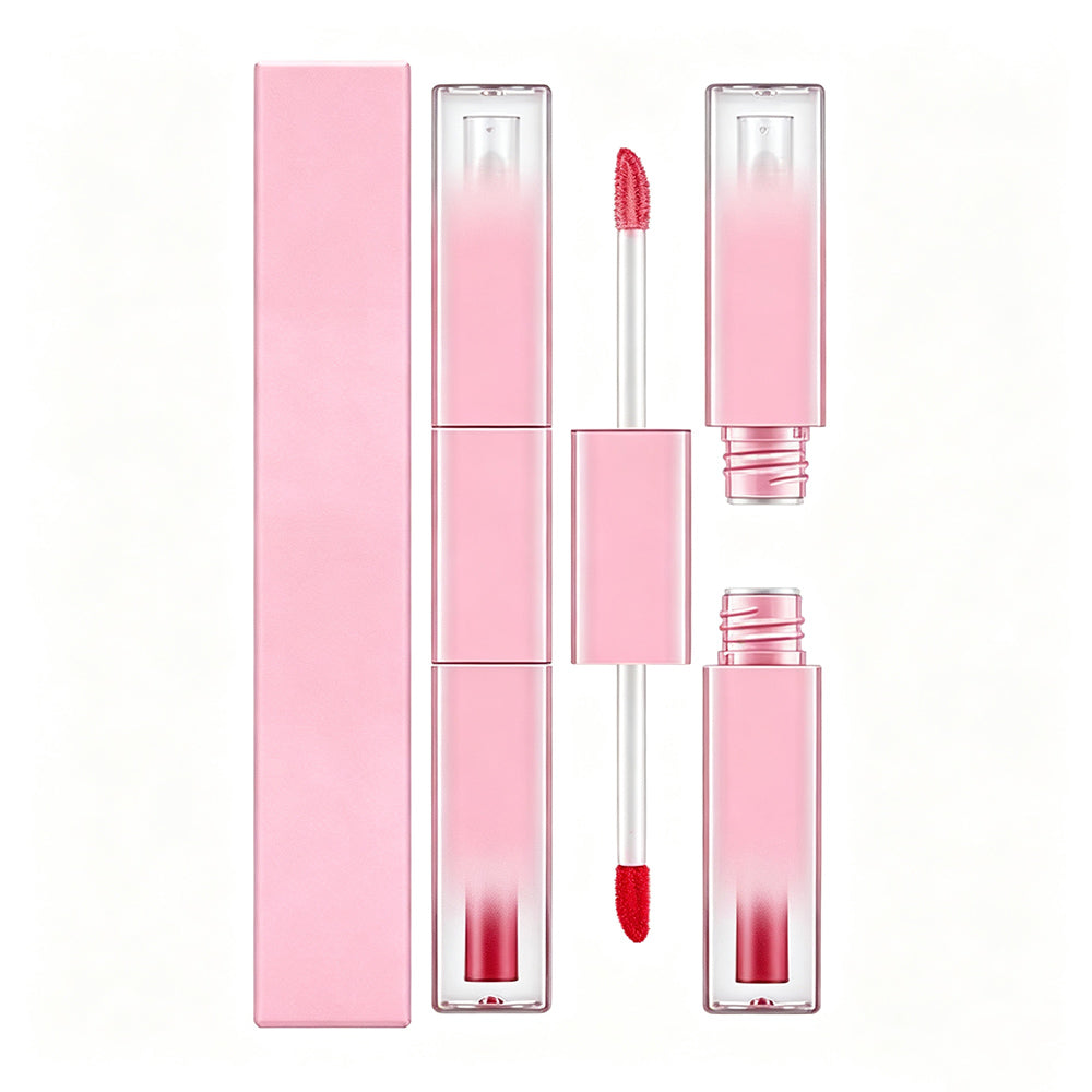 7 Color Duo Lip Gloss Double-Ended Lip Tint & Lip Oil Long Lasting Vegan