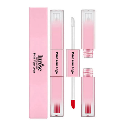 7 Color Lip Gloss Double-Ended Lip Tint & Lip Oil Long Lasting Vegan