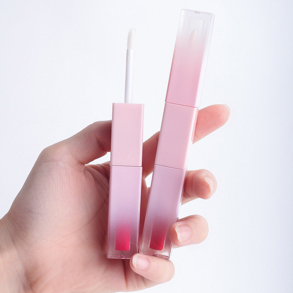 7 Color Duo Lip Gloss Double-Ended Lip Tint & Lip Oil Long Lasting Vegan