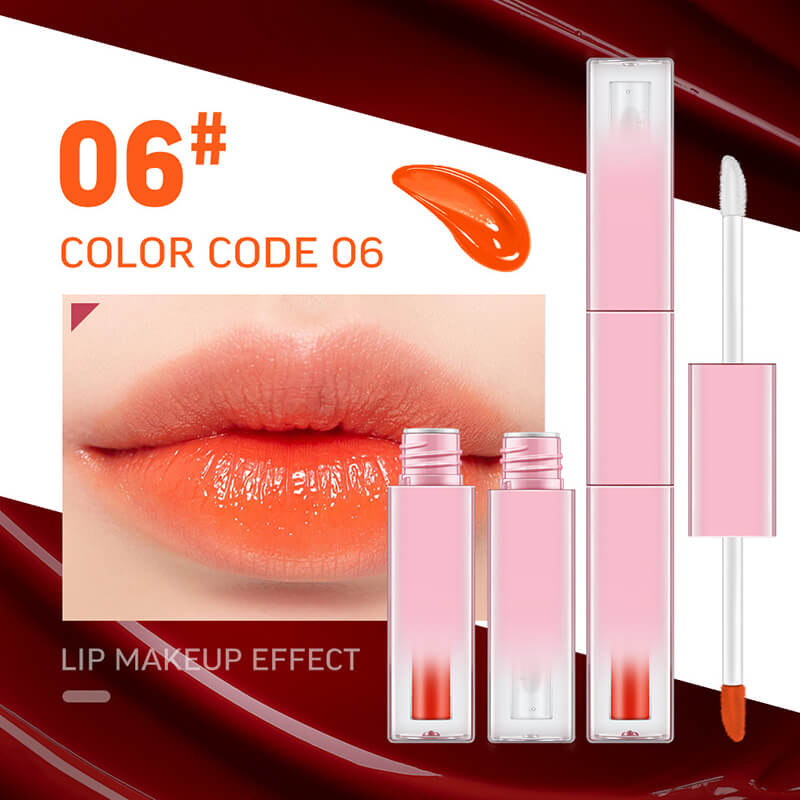 7 color lip gloss double-ended lip tint & lip oil long lasting vegan