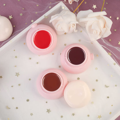 4-Color Lip Mask Jam Lip Balm Moisturizing Tinted Lip Gloss Gel with Lip Brush
