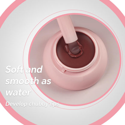 4-Color Lip Mask Jam Lip Balm Moisturizing Tinted Lip Gloss Gel with Lip Brush