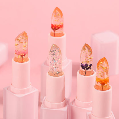 5 color lip balm flower lipstick color change hydrate long lasting
